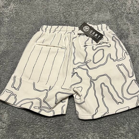 GRIMEY GRMY Shorts Mens Small Cotton Sweat Strange Fruit Geometric - Picture 4 of 8